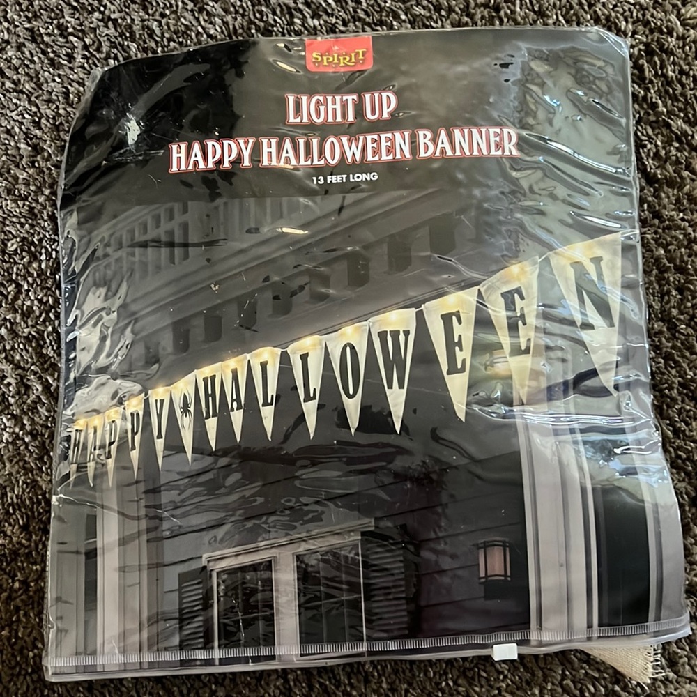 Halloween light up banner